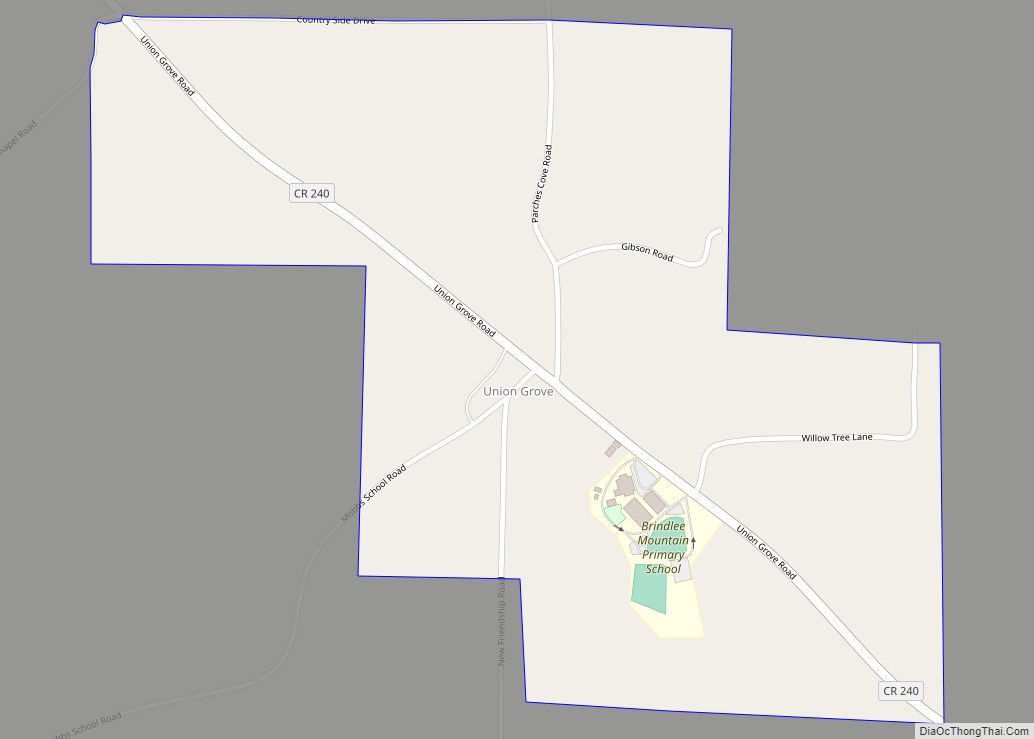 Map of Union Grove town