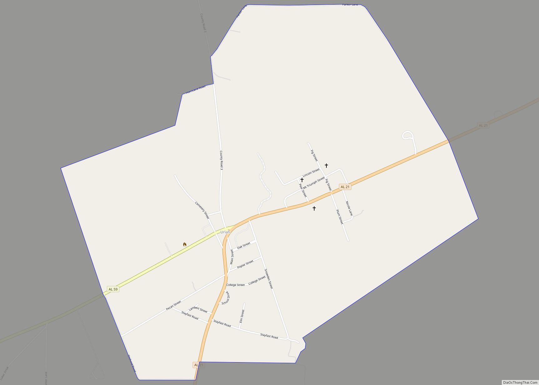 Map of Uriah CDP