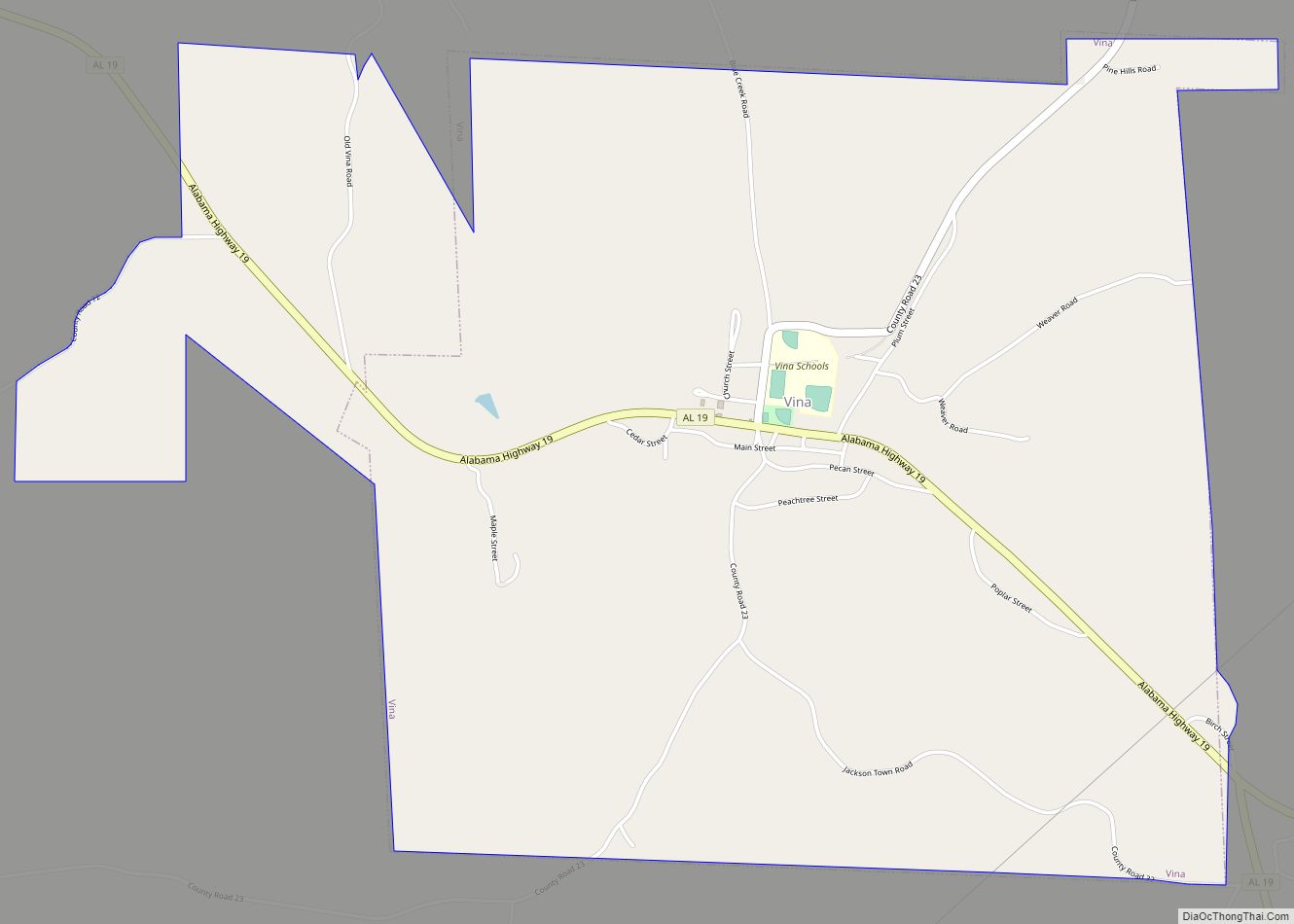 Map of Vina town