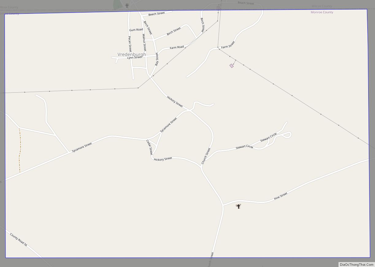 Map of Vredenburgh town
