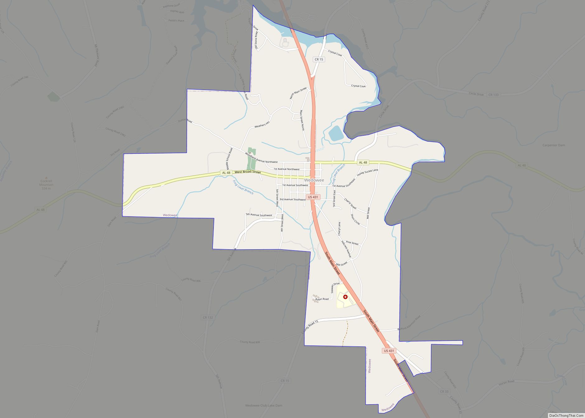 Map of Wedowee town