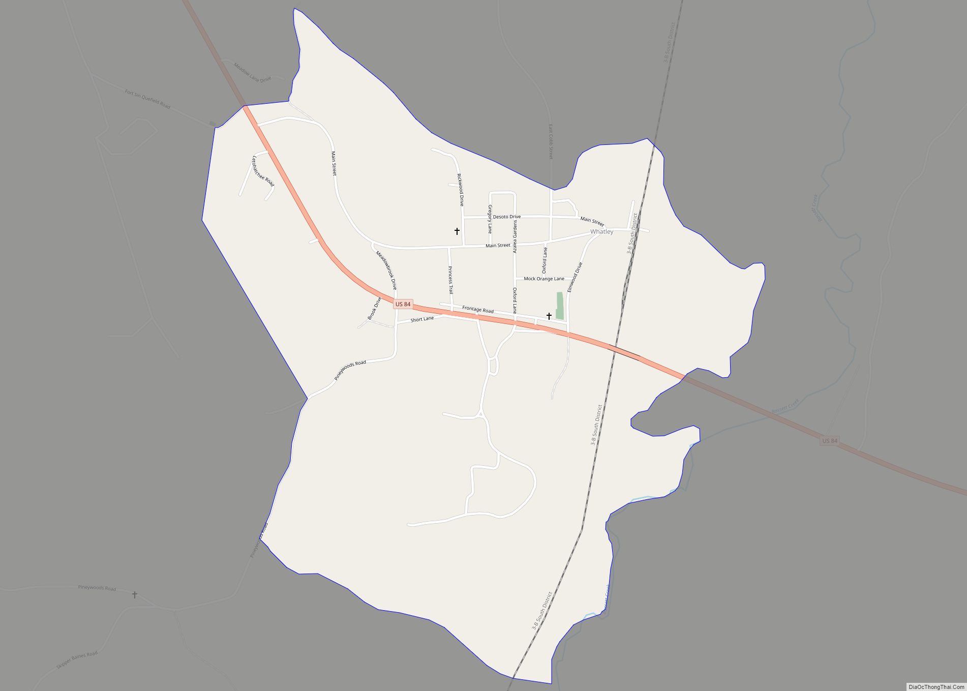 Map of Whatley CDP