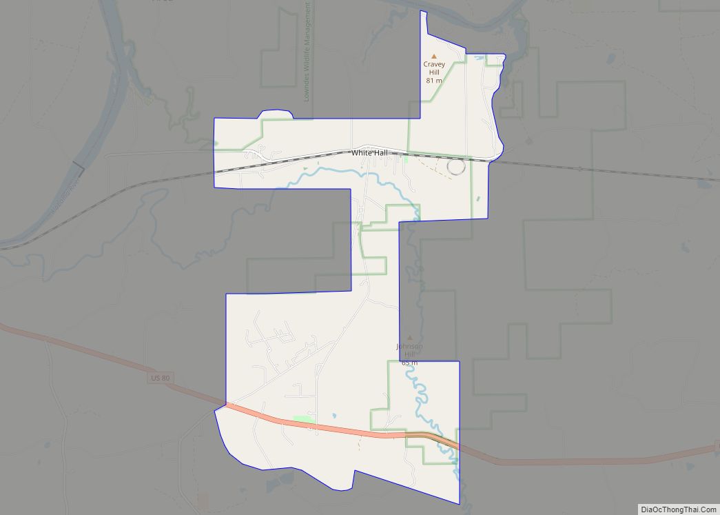 Map of White Hall town
