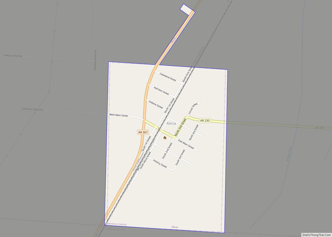 Map of Alicia town