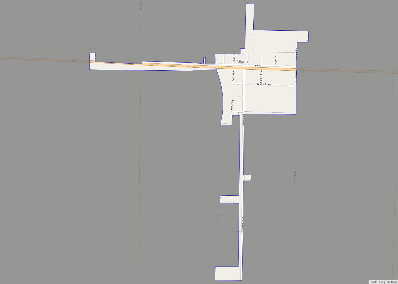 Map of Allport town
