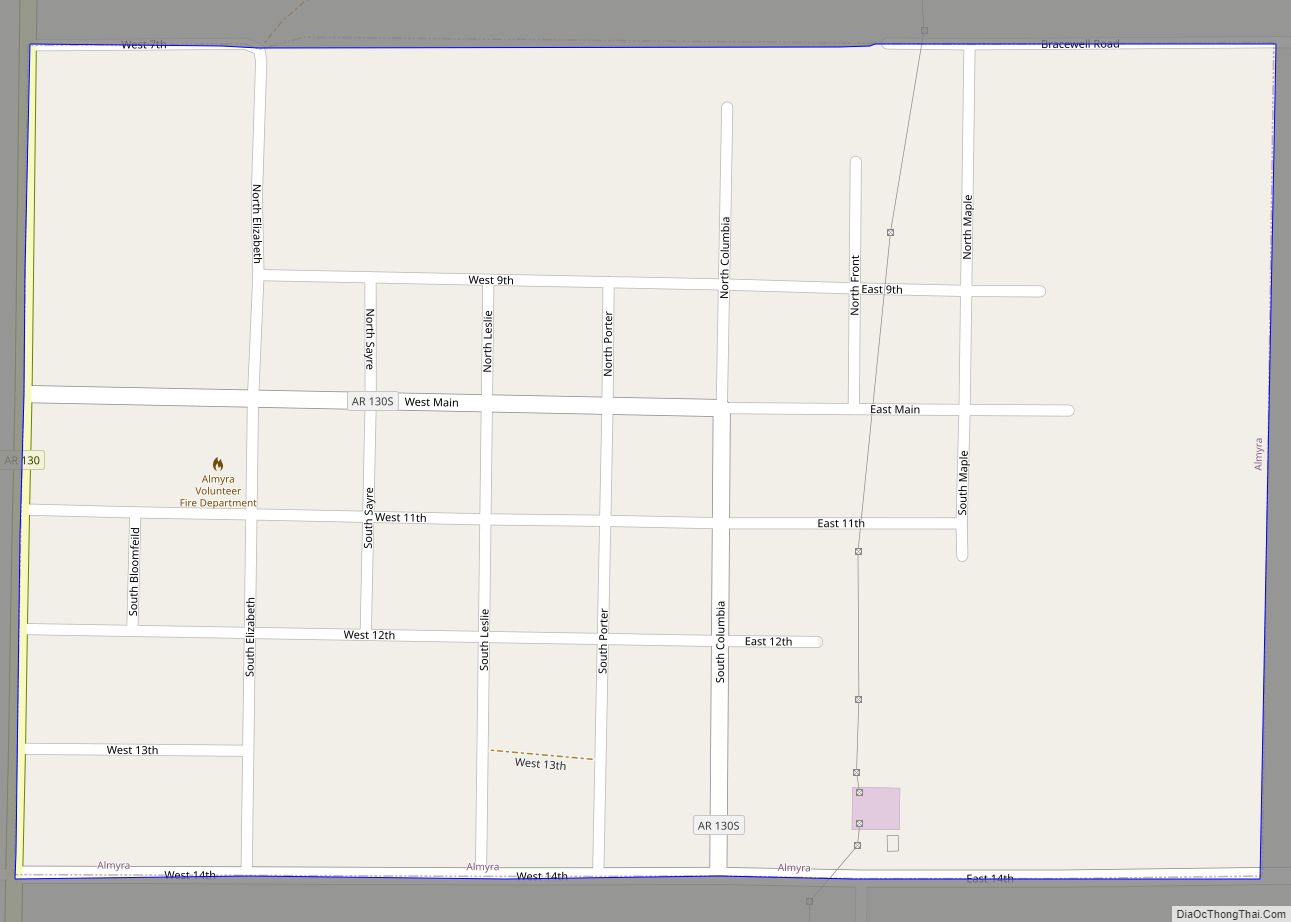Map of Almyra town