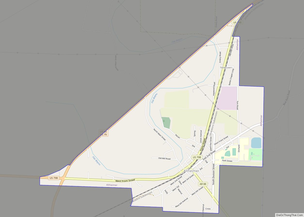 Map of Altheimer city