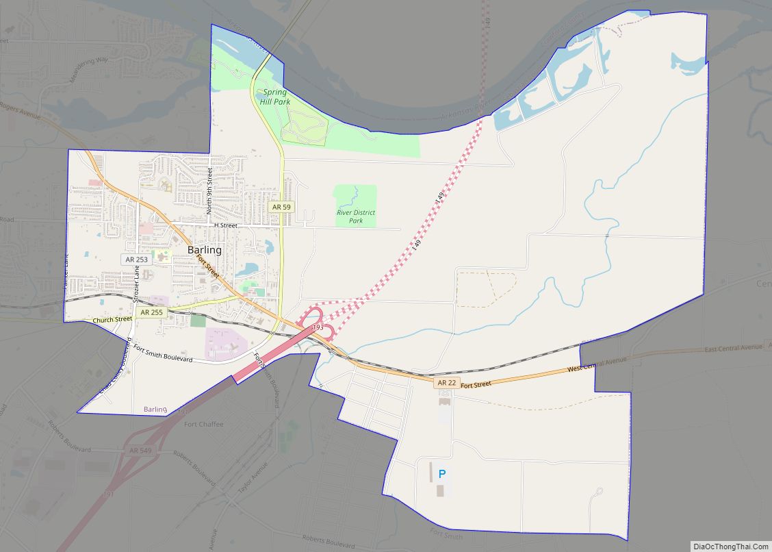 Map of Barling city