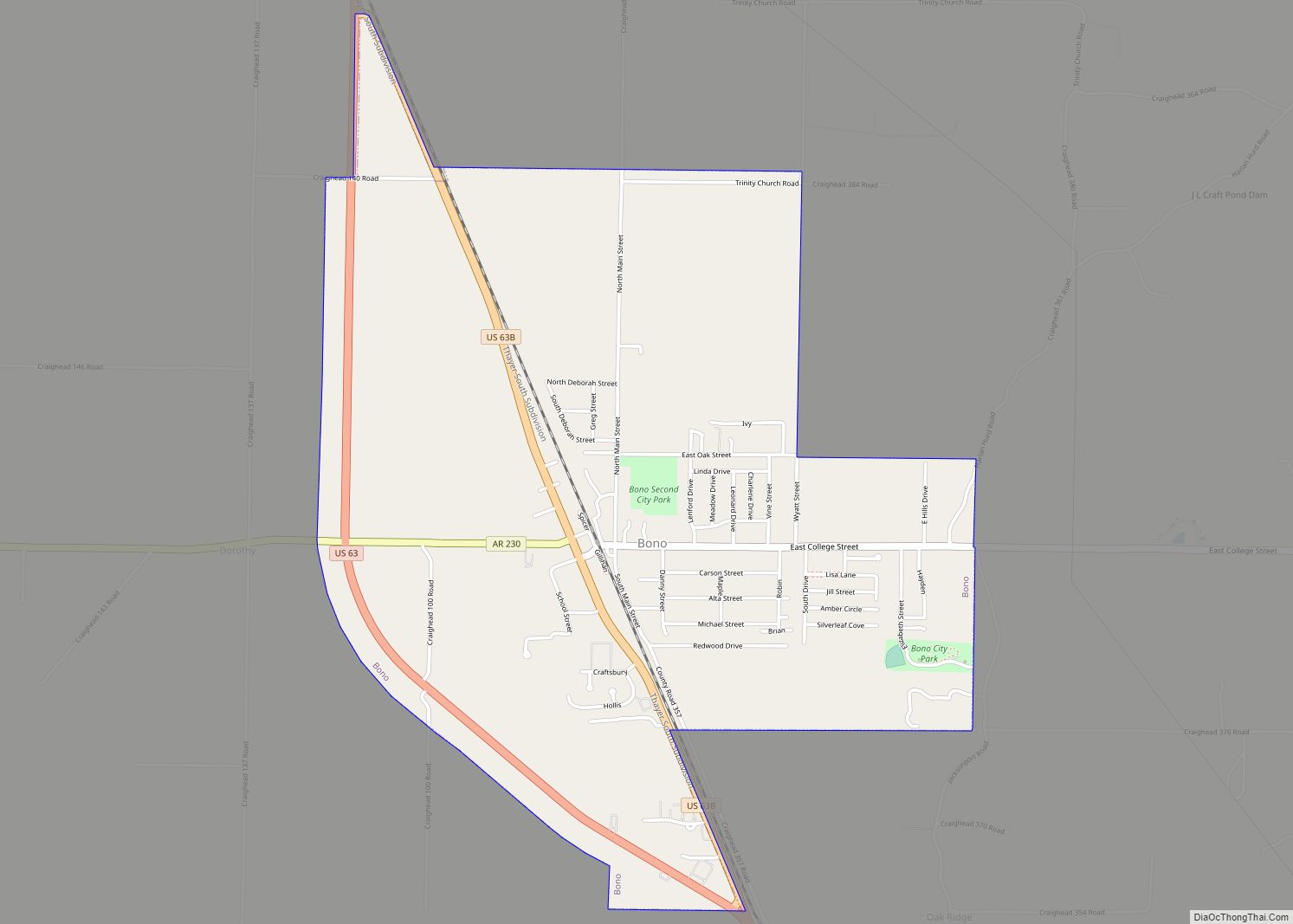 Map of Bono city