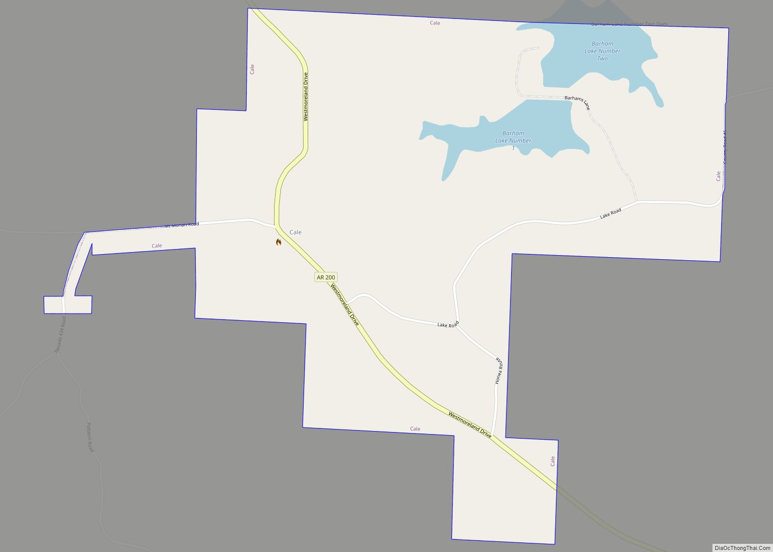 Map of Cale town