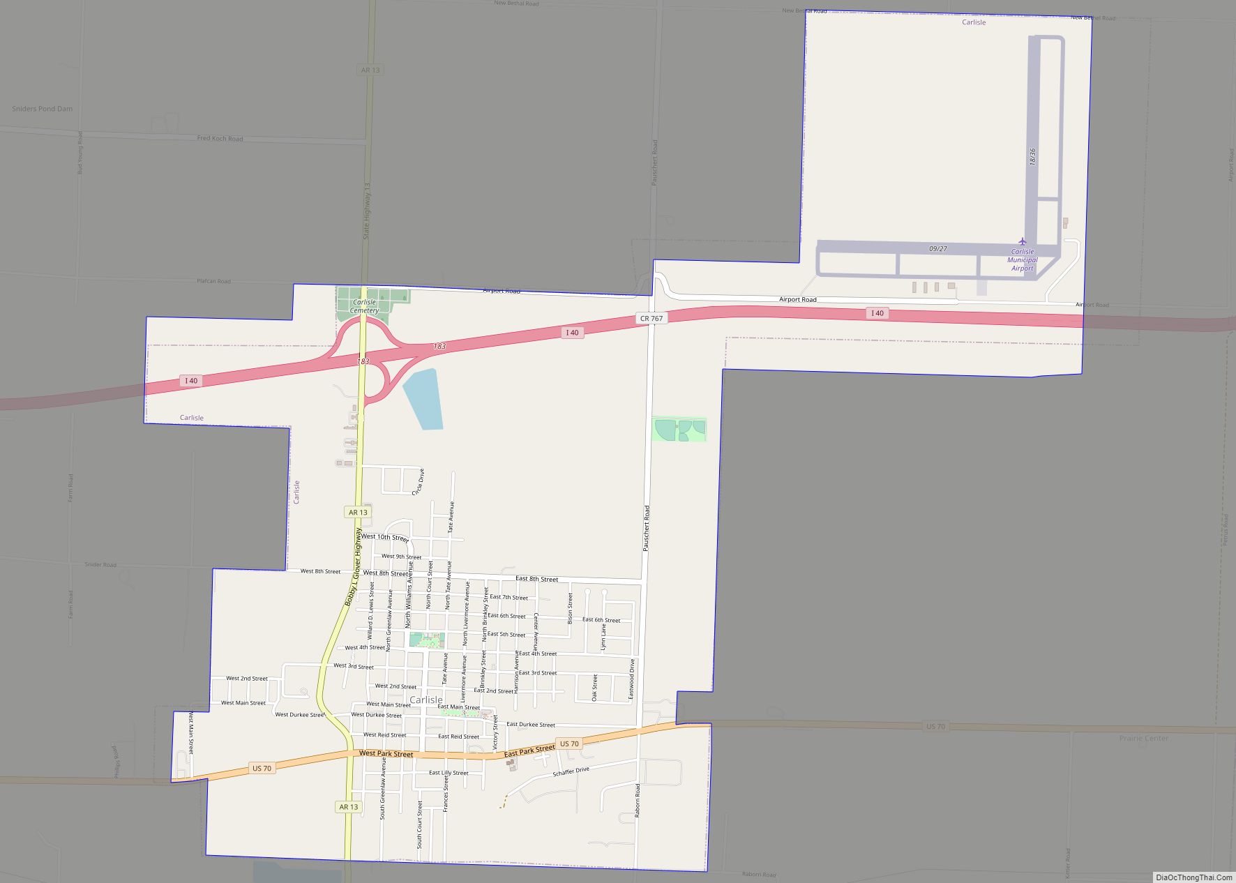 Map of Carlisle city
