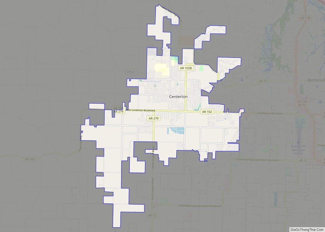Map of Centerton city