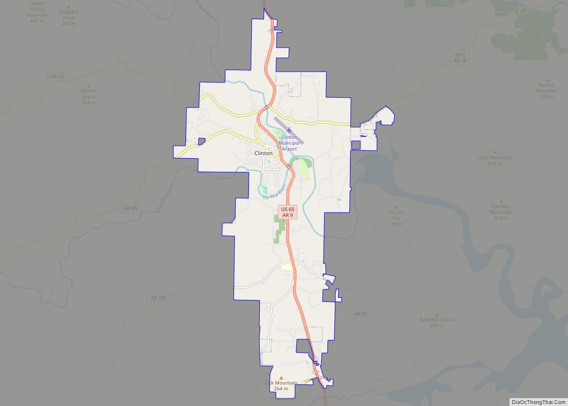 Map of Clinton city
