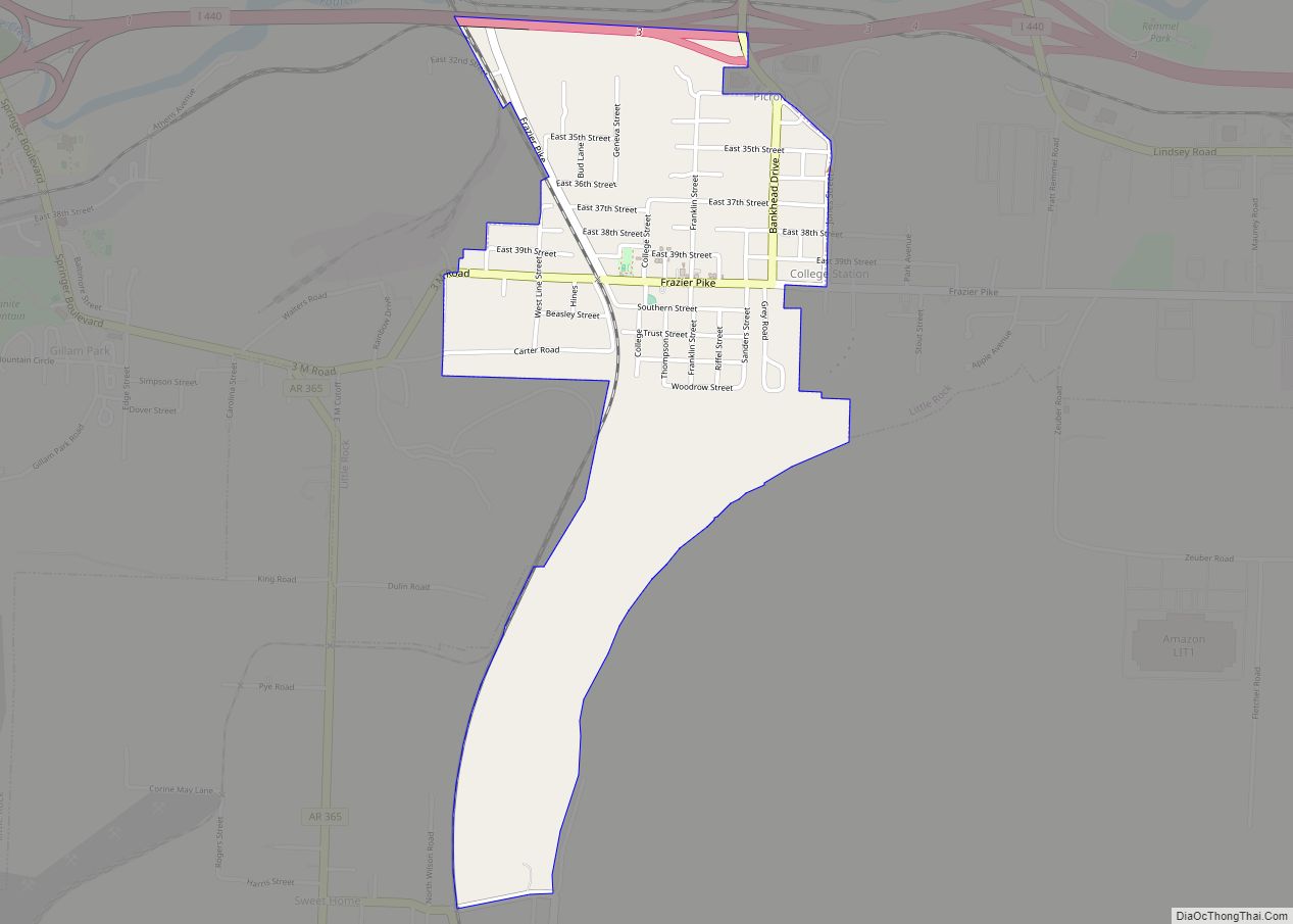 Map of College Station city