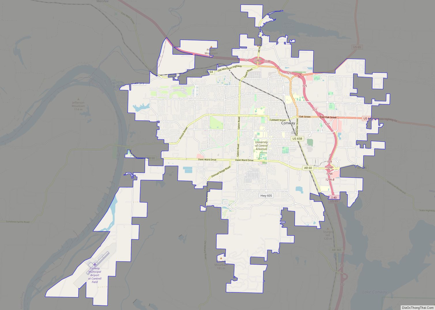 Map of Conway city