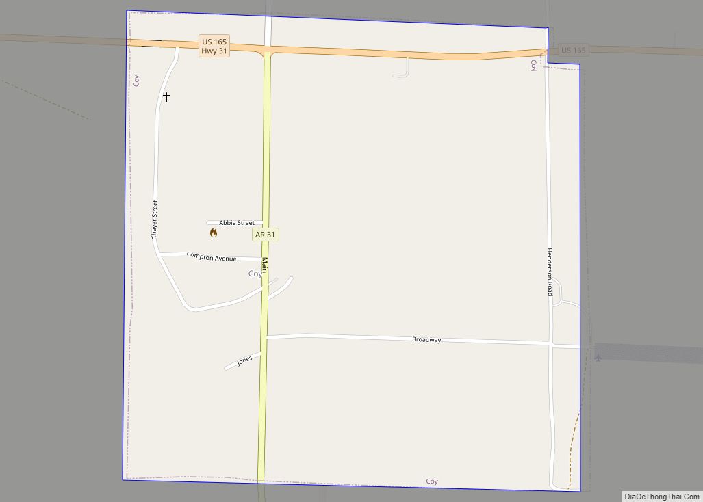 Map of Coy town
