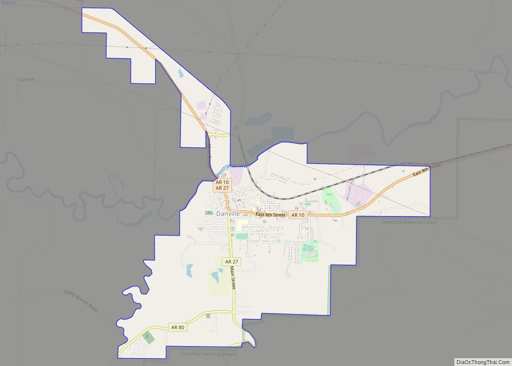 Map of Danville city