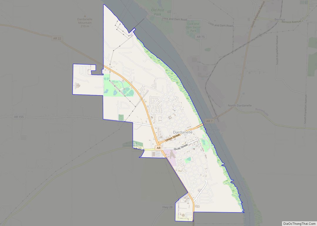 Map of Dardanelle city