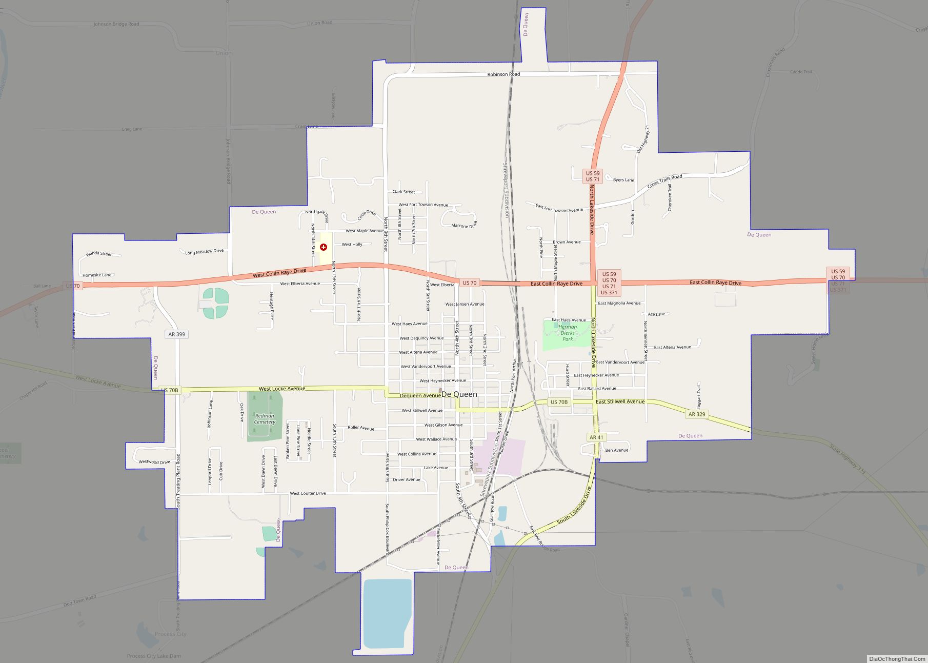 Map of De Queen city