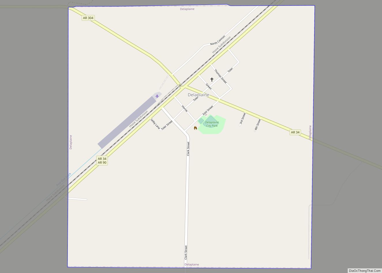 Map of Delaplaine town