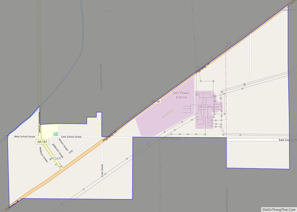 Map of Dell town