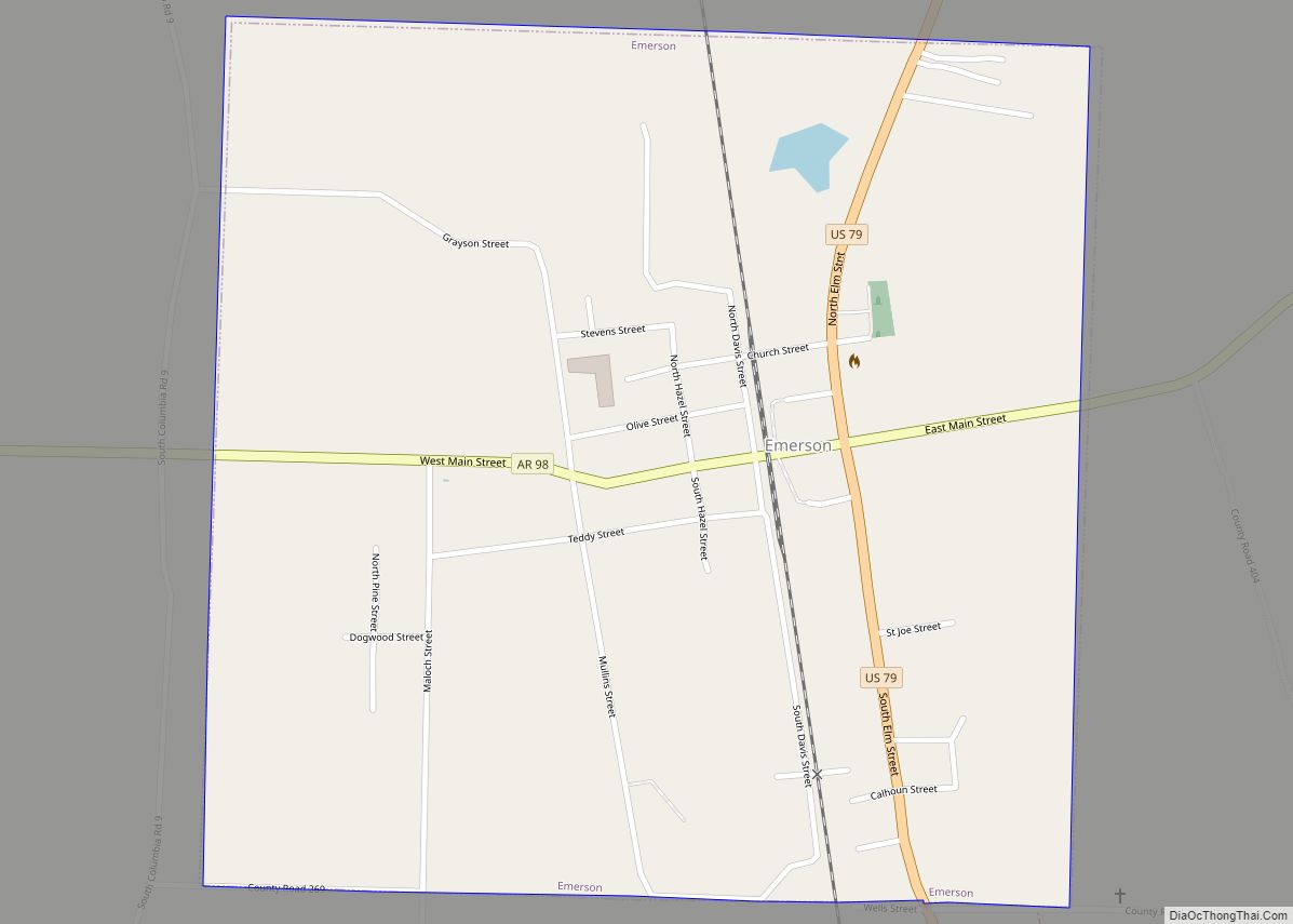 Map of Emerson town