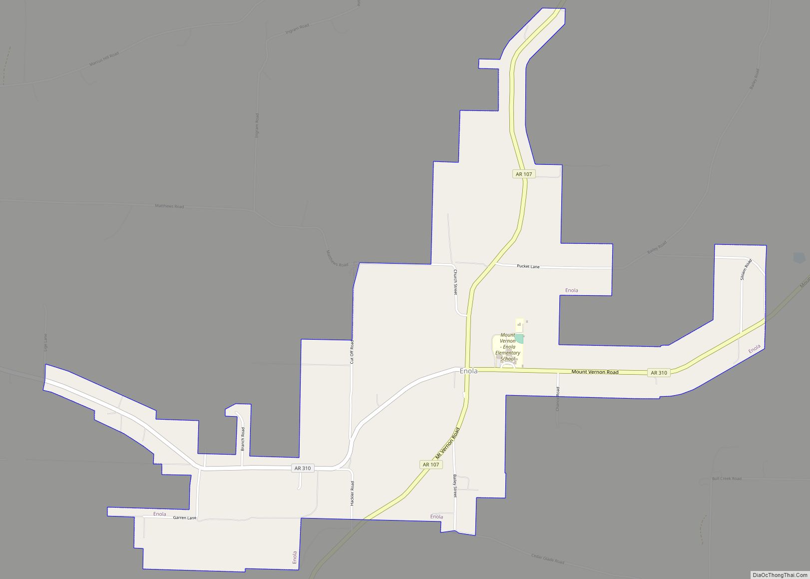 Map of Enola town