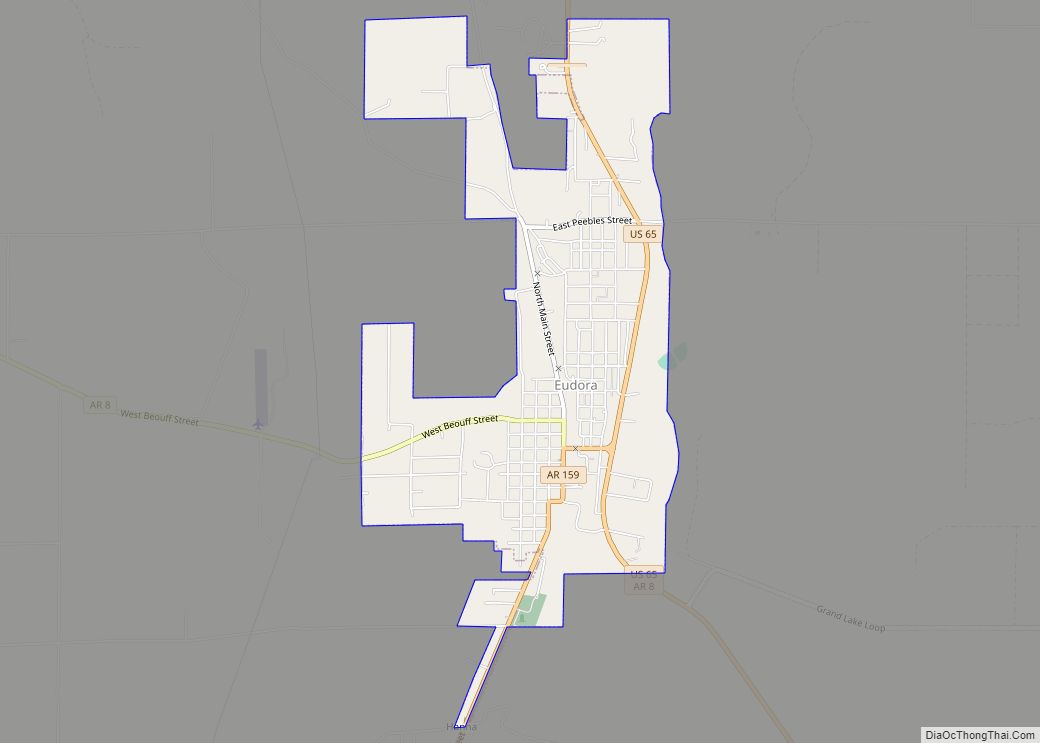 Map of Eudora city