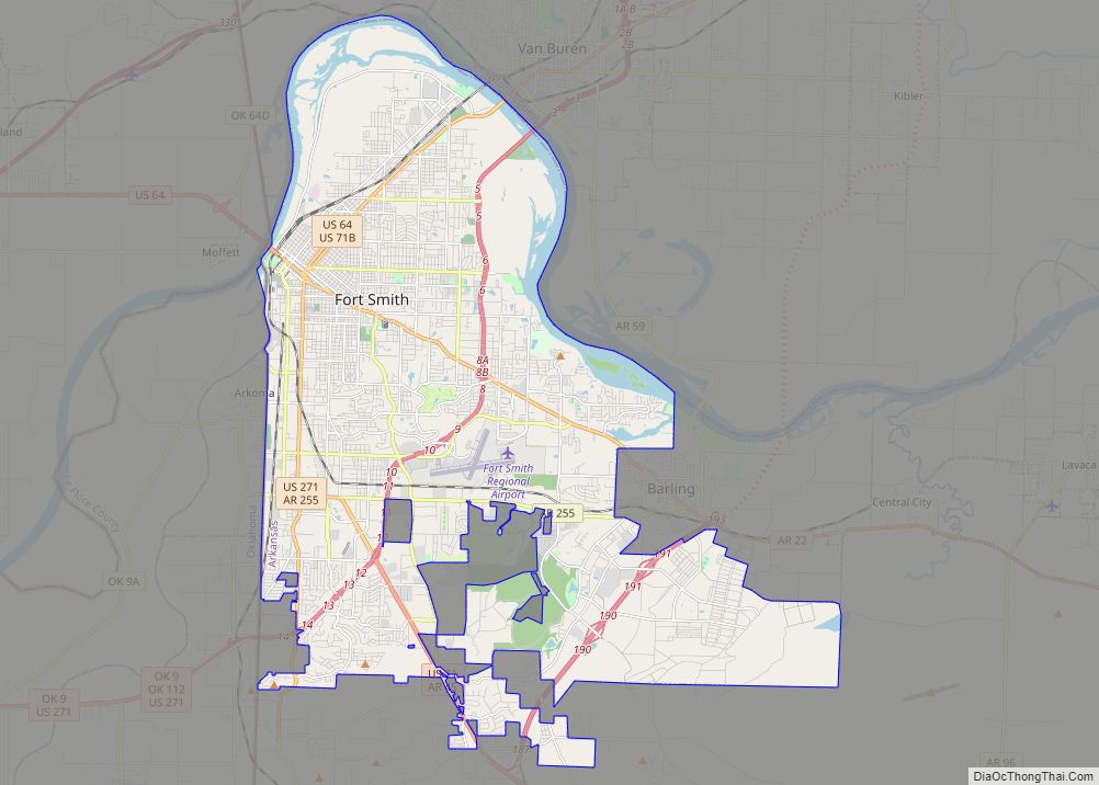 Map of Fort Smith city