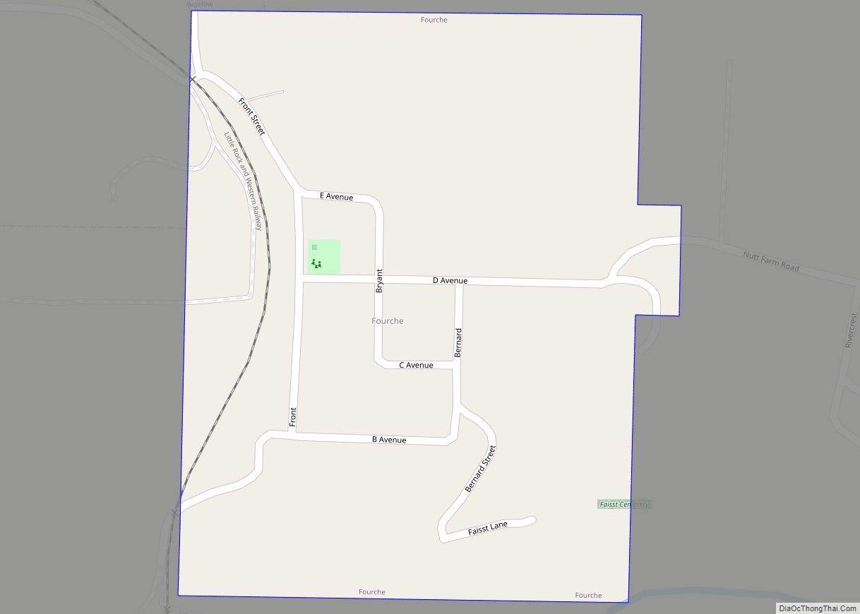 Map of Fourche town