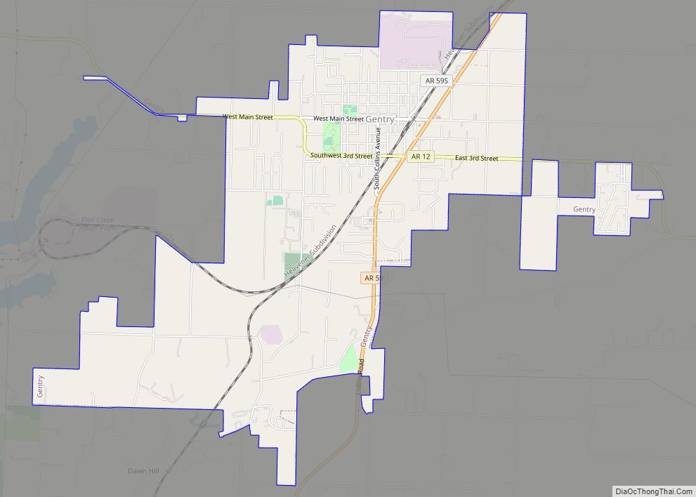 Map of Gentry city
