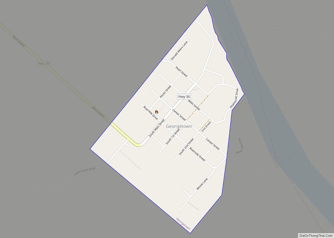 Map of Georgetown town