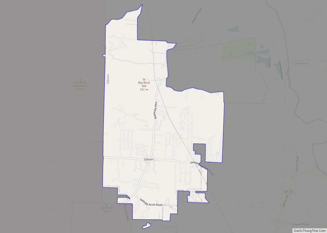 Map of Gibson CDP