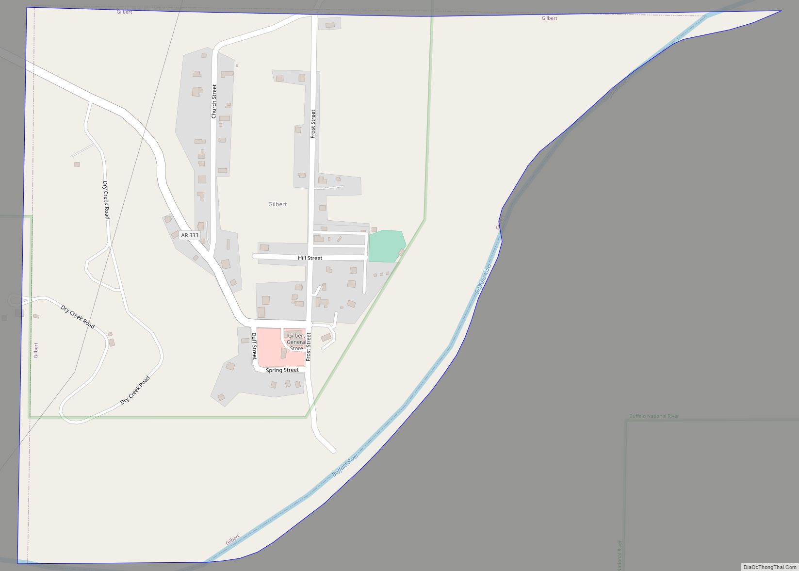 Map of Gilbert town