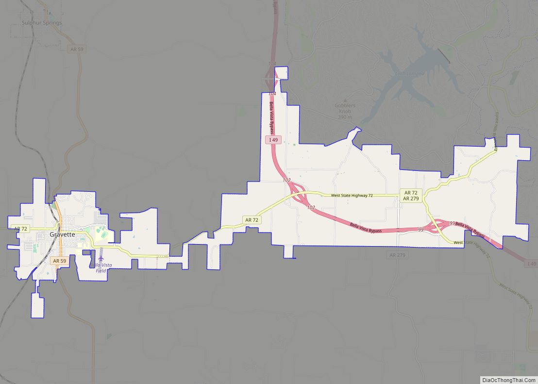 Map of Gravette city