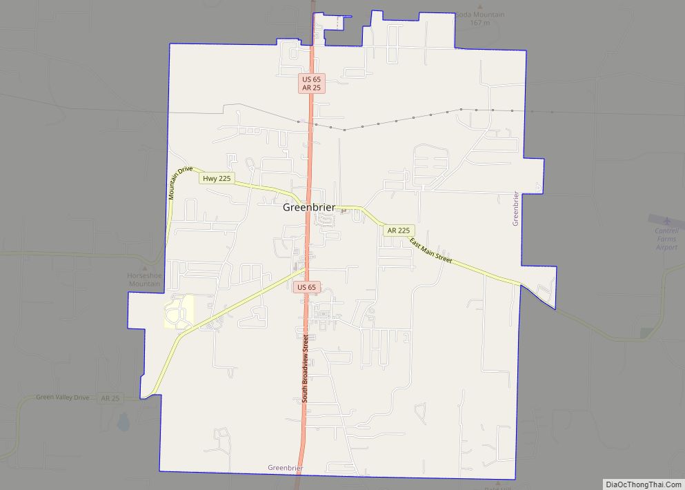 Map of Greenbrier city
