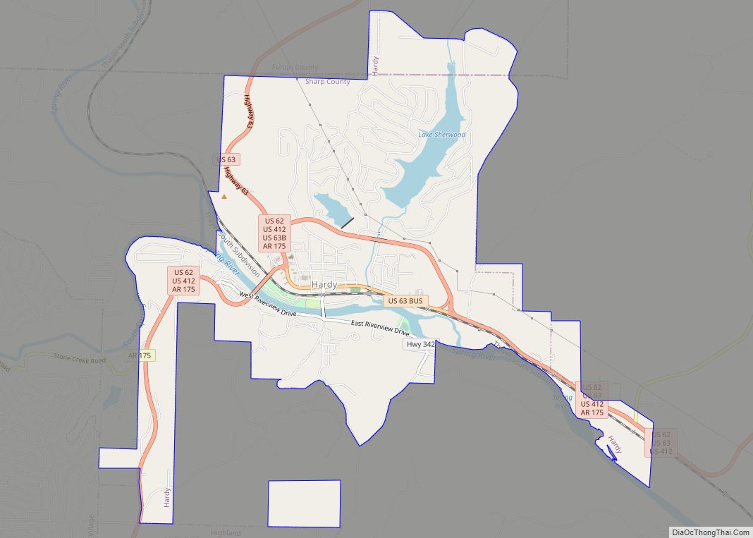 Map of Hardy city