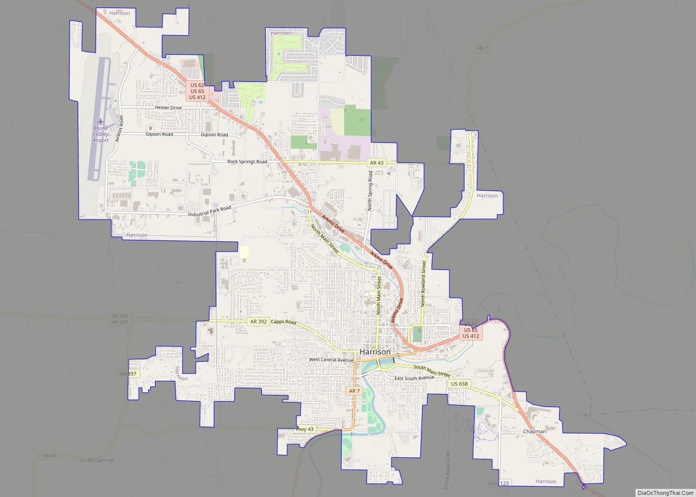 Map of Harrison city