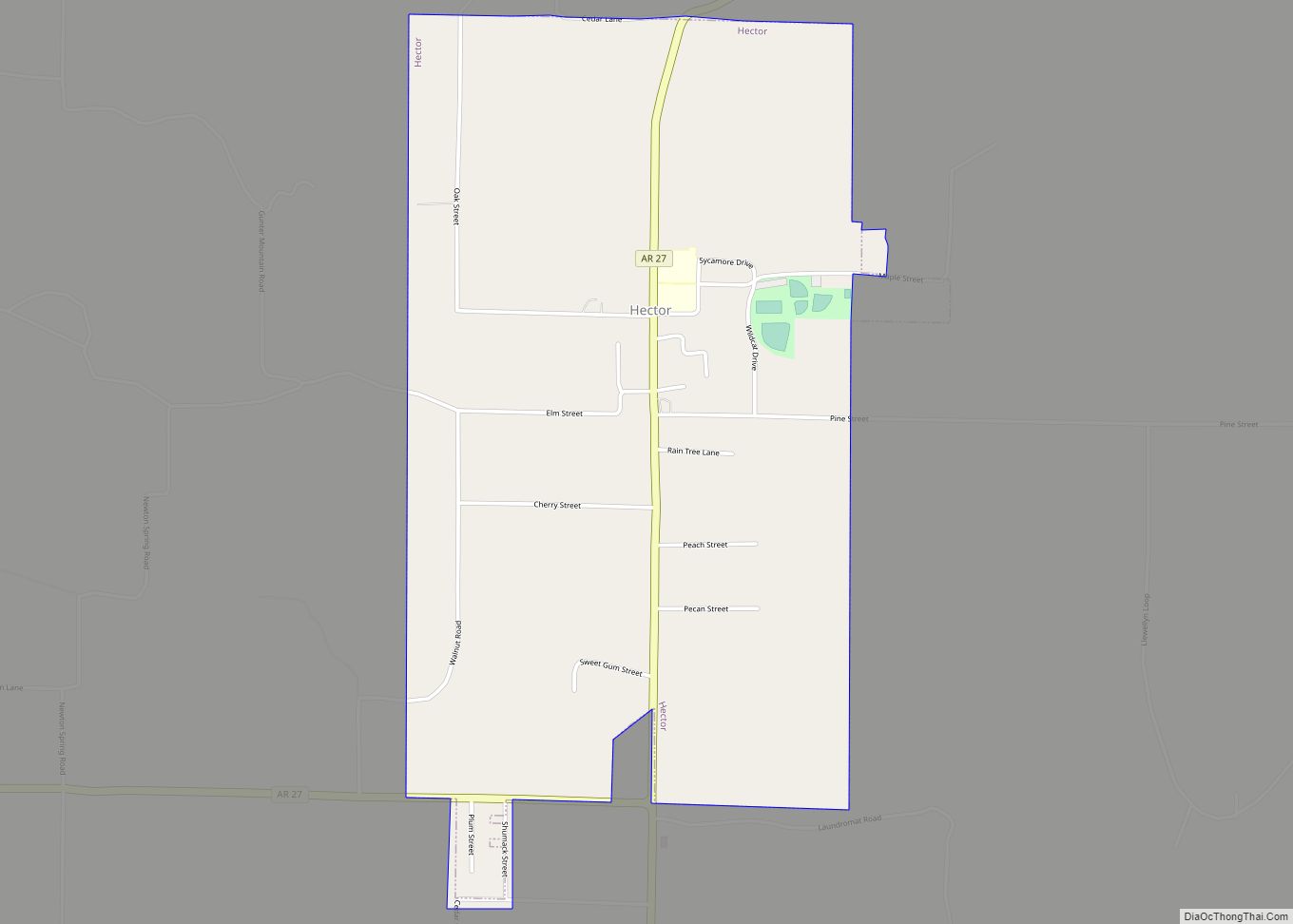Map of Hector town