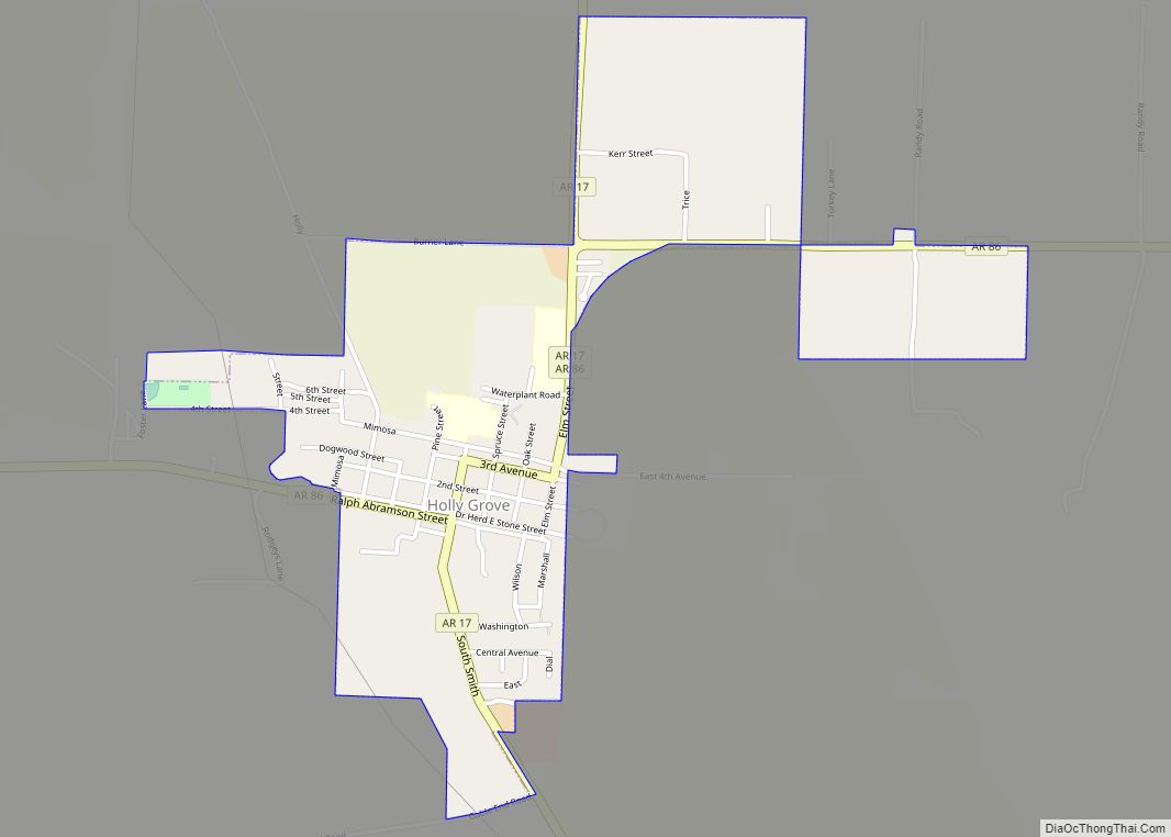 Map of Holly Grove city