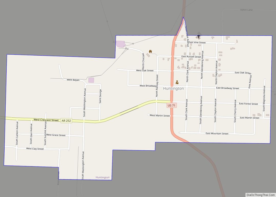 Map of Huntington city