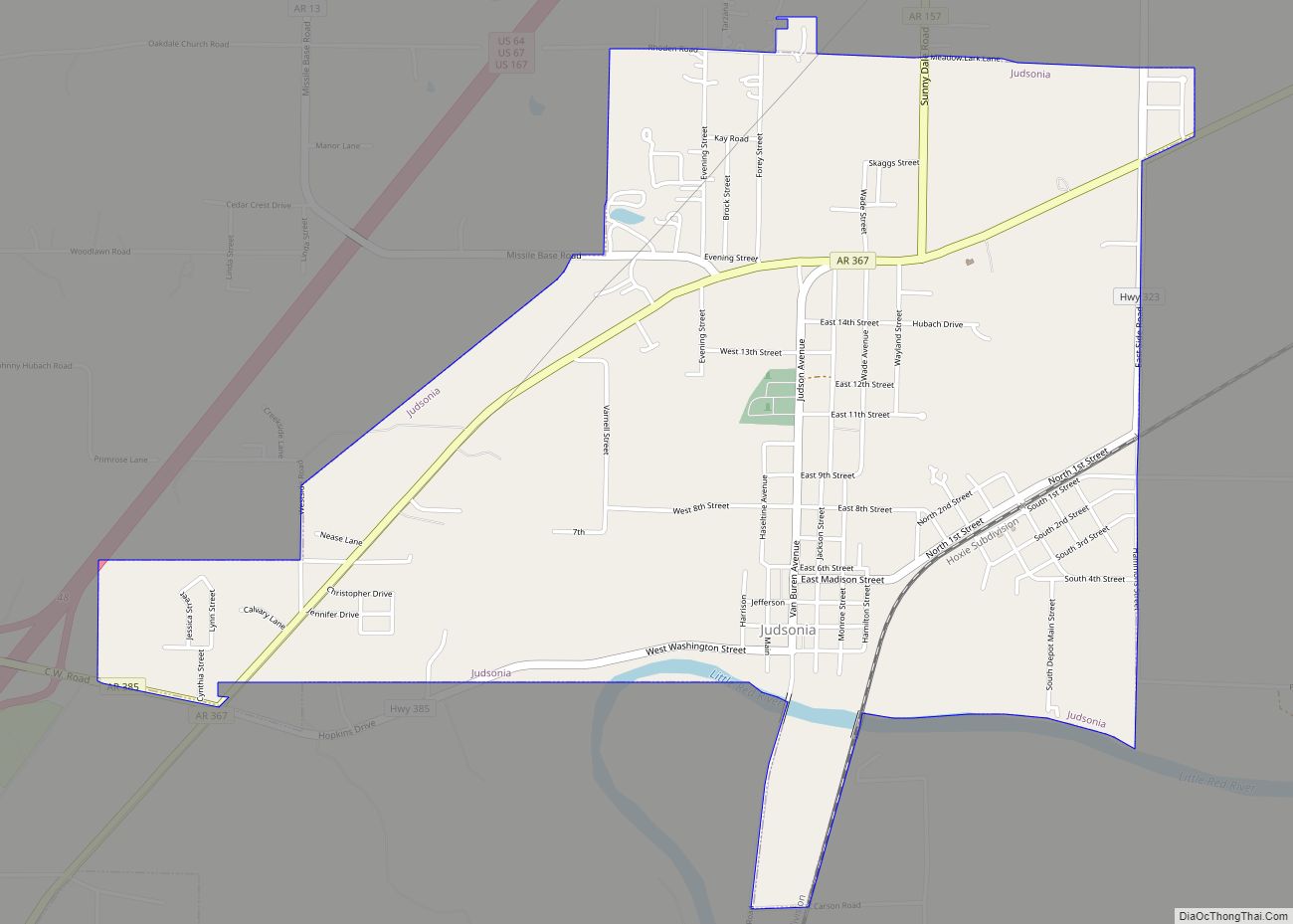 Map of Judsonia city