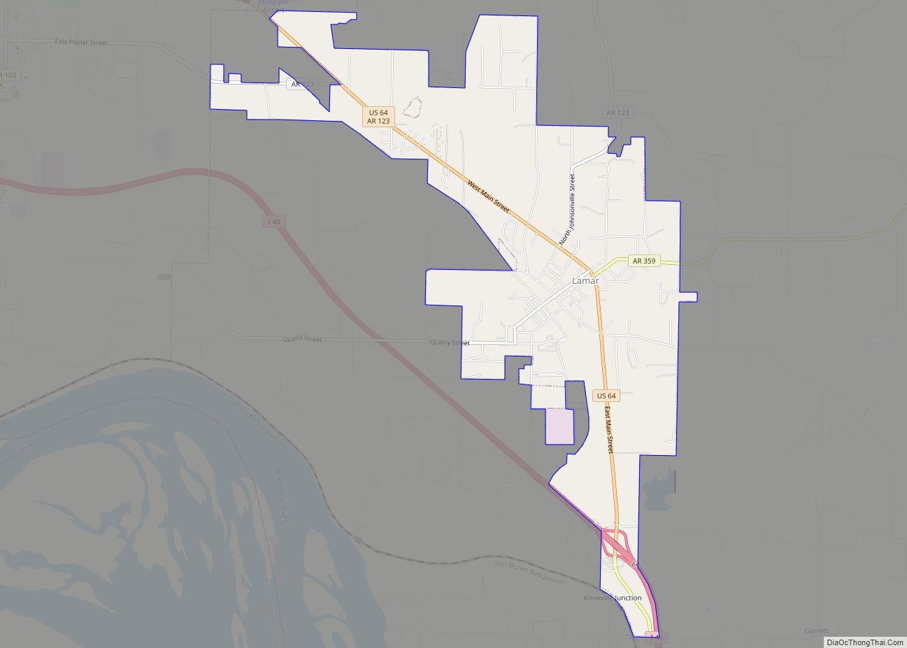 Map of Lamar city