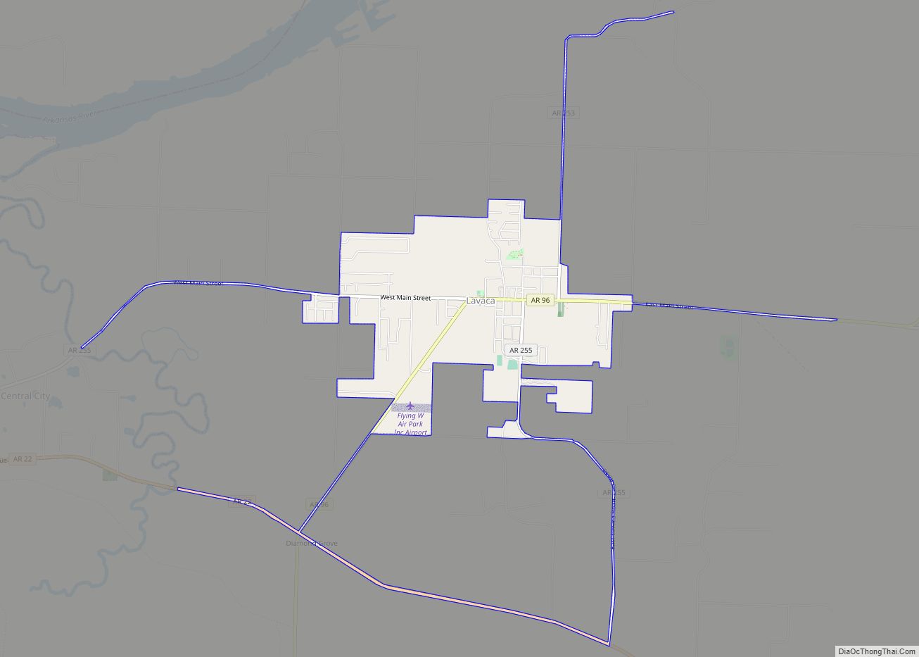 Map of Lavaca city