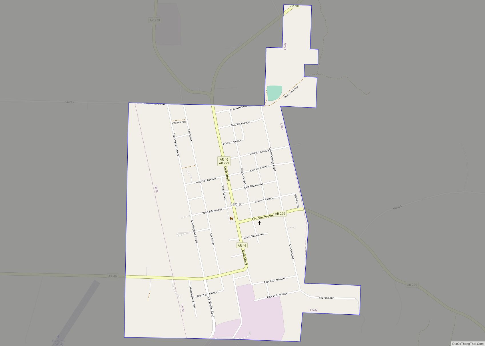 Map of Leola town