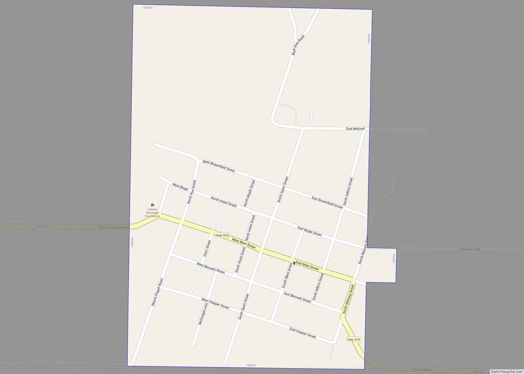 Map of Letona town