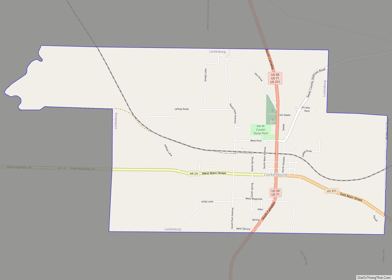 Map of Lockesburg city