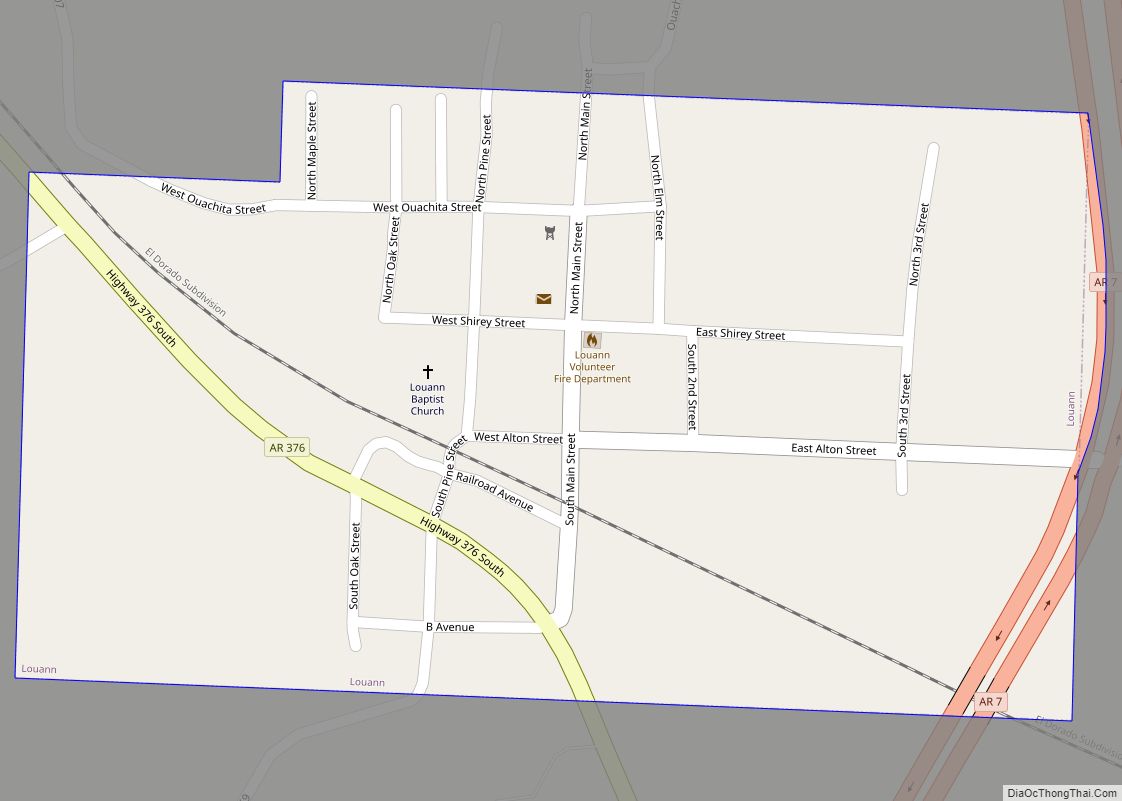 Map of Louann town