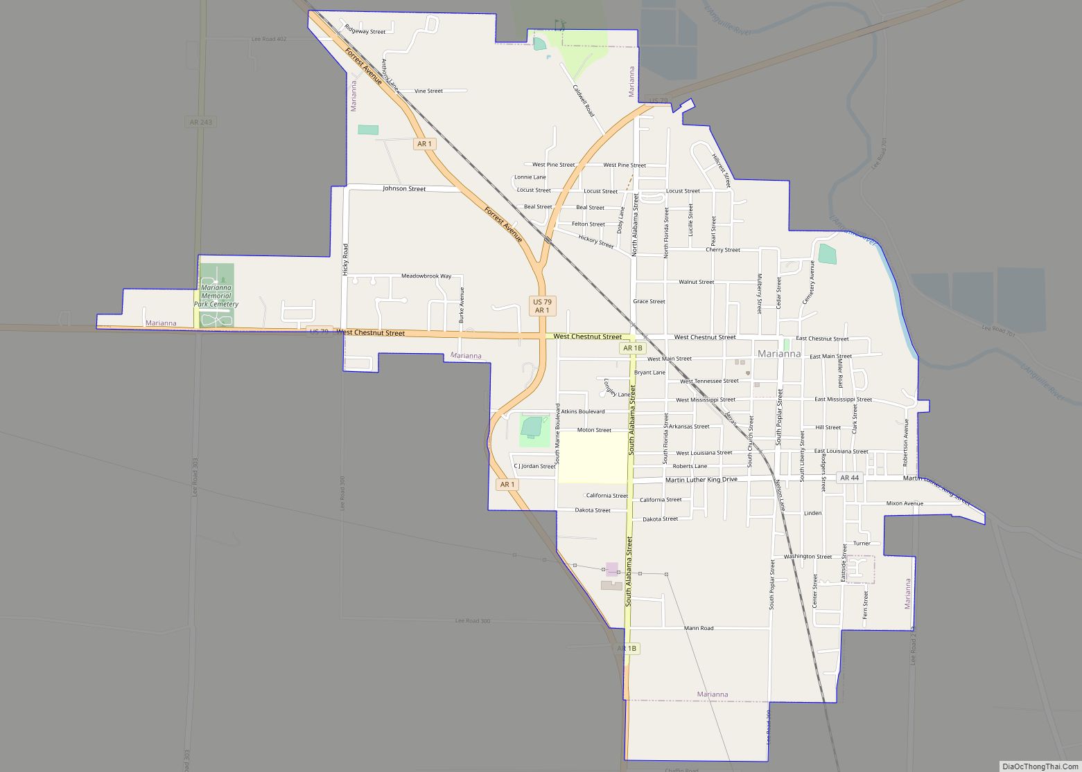 Map of Marianna city
