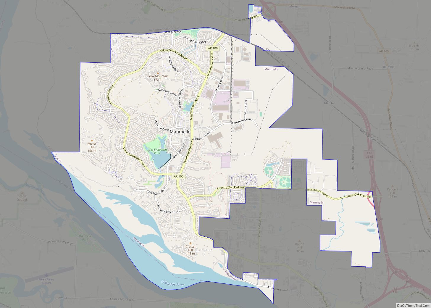 Map of Maumelle city